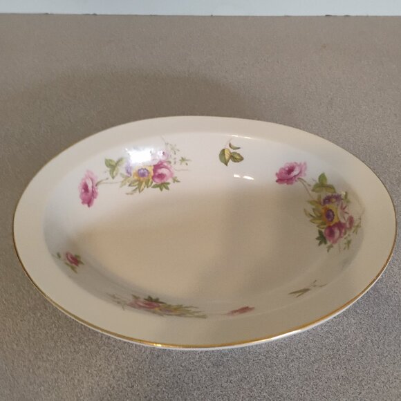 Salem China Vintage Floral Oval Serving Bowl - Picture 1 of 5